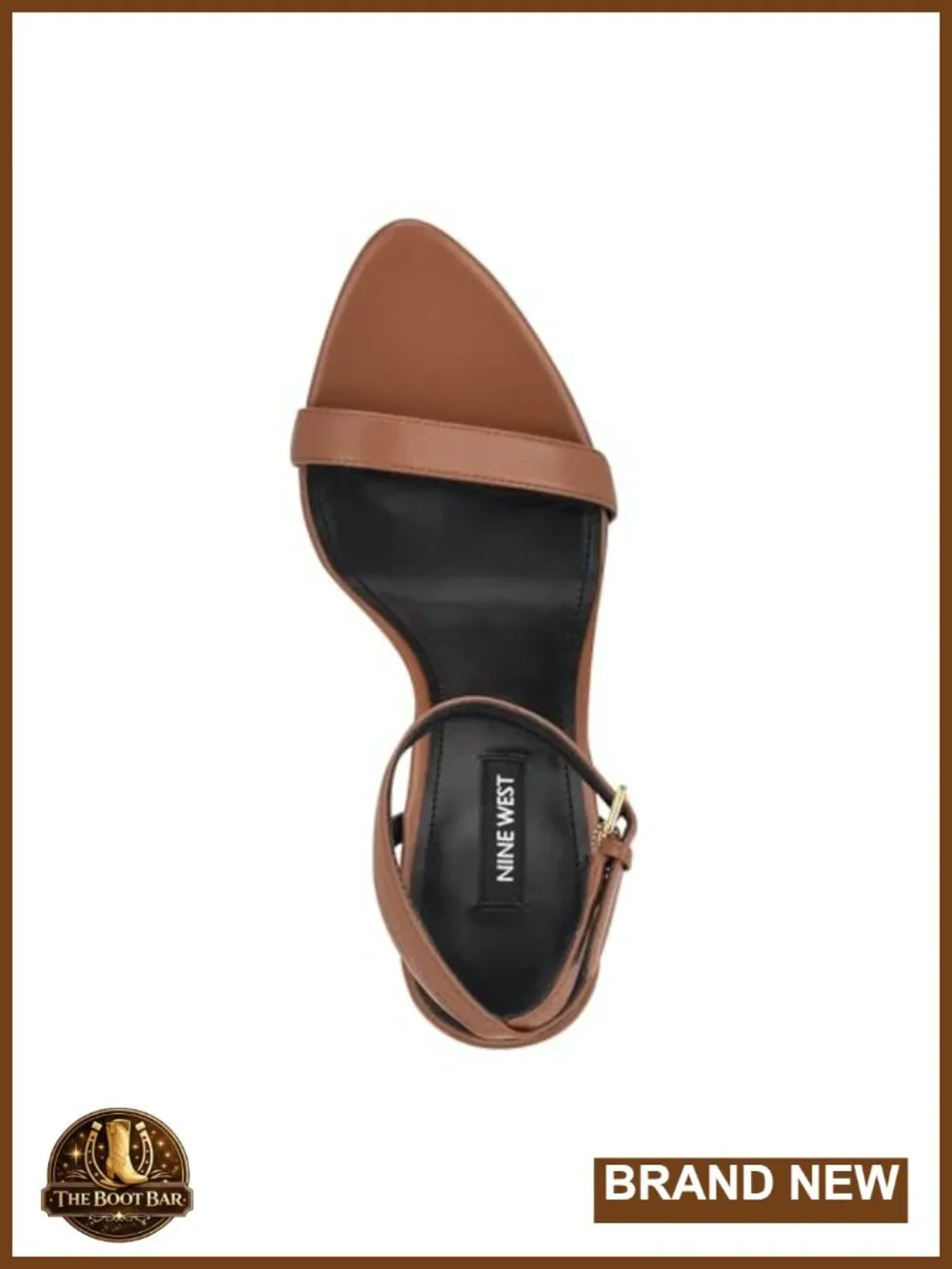 Nine West Reina Heeled Sandals Almond Toe Stiletto Heel Ankle Strap